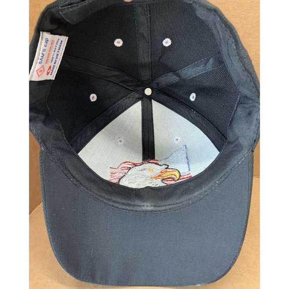 Mens USA Adjustable Baseball Sam’s Cap Hat Bald Eagle American Flag Patriot - Picture 5 of 6
